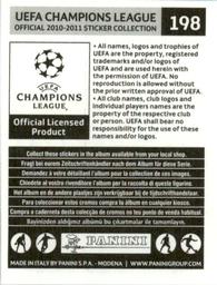 2010-11 Panini UEFA Champions League Stickers #198 Milan Stepanov Back