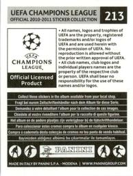 2010-11 Panini UEFA Champions League Stickers #213 Eric Abidal Back