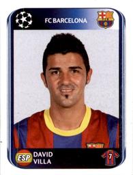 2010-11 Panini UEFA Champions League Stickers #225 David Villa Front