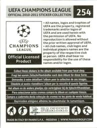 2010-11 Panini UEFA Champions League Stickers #254 Martin Vingaard Back