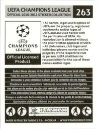 2010-11 Panini UEFA Champions League Stickers #263 Cesar Navas Back