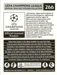 2010-11 Panini UEFA Champions League Stickers #266 Oleg Kuzmin Back