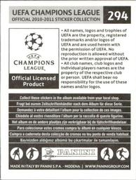 2010-11 Panini UEFA Champions League Stickers #294 Roma Badge Back
