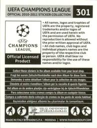 2010-11 Panini UEFA Champions League Stickers #301 Daniele de Rossi Back