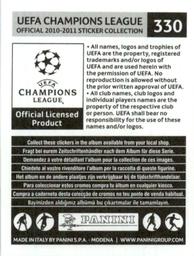 2010-11 Panini UEFA Champions League Stickers #330 Cadu Back