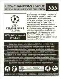 2010-11 Panini UEFA Champions League Stickers #333 Cristian Panin Back