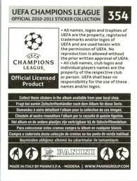 2010-11 Panini UEFA Champions League Stickers #354 John Obi Mikel Back