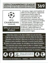2010-11 Panini UEFA Champions League Stickers #369 Fabrice Abriel Back
