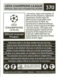 2010-11 Panini UEFA Champions League Stickers #370 Benoit Cheyrou Back