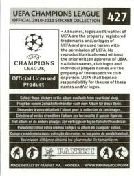 2010-11 Panini UEFA Champions League Stickers #427 Pato Back