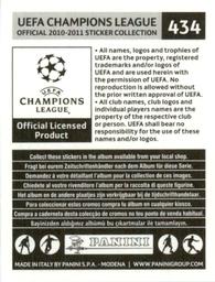2010-11 Panini UEFA Champions League Stickers #434 Alvaro Arbeloa Back