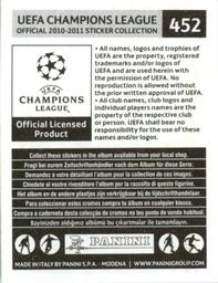 2010-11 Panini UEFA Champions League Stickers #452 Vurnon Anita Back