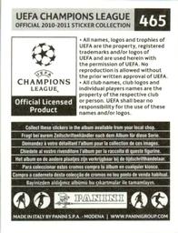 2010-11 Panini UEFA Champions League Stickers #465 Olivier Sorin Back