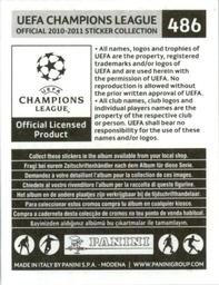 2010-11 Panini UEFA Champions League Stickers #486 Laurent Koscielny Back