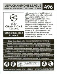 2010-11 Panini UEFA Champions League Stickers #496 Robin van Persie Back