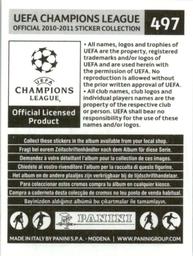 2010-11 Panini UEFA Champions League Stickers #497 Marouane Chamakh Back