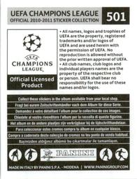 2010-11 Panini UEFA Champions League Stickers #501 Olexandr Kucher Back