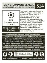2010-11 Panini UEFA Champions League Stickers #514 Eduardo Back