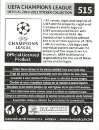2010-11 Panini UEFA Champions League Stickers #515 Braga Badge Back