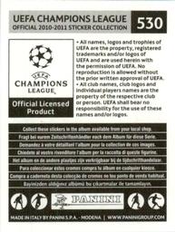 2010-11 Panini UEFA Champions League Stickers #530 Paulo Cesar Back
