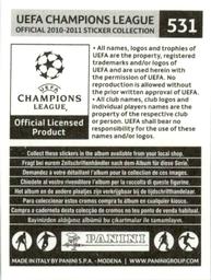 2010-11 Panini UEFA Champions League Stickers #531 Matheus Back