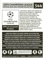 2010-11 Panini UEFA Champions League Stickers #544 Almami Moreira Back