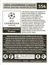 2010-11 Panini UEFA Champions League Stickers #554 Poster Roma Finale 2009 Back
