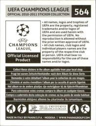 2010-11 Panini UEFA Champions League Stickers #564 UEFA Women's Champions League Trophy Back
