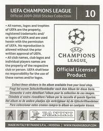 2009-10 Panini UEFA Champions League Stickers #10 Edson Braafheid Back