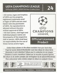 2009-10 Panini UEFA Champions League Stickers #24 Fabio Cannavaro Back