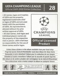 2009-10 Panini UEFA Champions League Stickers #28 Martin Caceres Back