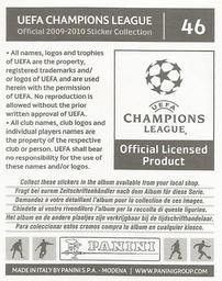 2009-10 Panini UEFA Champions League Stickers #46 Franck Jurietti Back