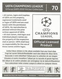 2009-10 Panini UEFA Champions League Stickers #70 Mohammad Ghadir Back