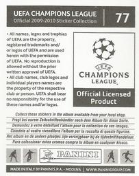2009-10 Panini UEFA Champions League Stickers #77 Rio Ferdinand Back
