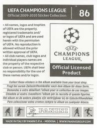 2009-10 Panini UEFA Champions League Stickers #86 Nani Back