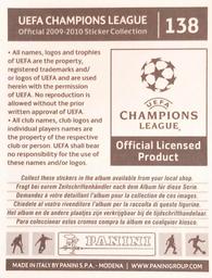 2009-10 Panini UEFA Champions League Stickers #138 Obafemi Martins Back