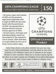 2009-10 Panini UEFA Champions League Stickers #150 Mathieu Flamini Back
