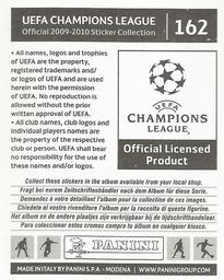 2009-10 Panini UEFA Champions League Stickers #162 Raul Albiol Back