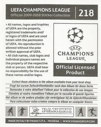2009-10 Panini UEFA Champions League Stickers #218 Michael Ballack Back