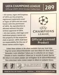 2009-10 Panini UEFA Champions League Stickers #289 Yossi Benayoun Back