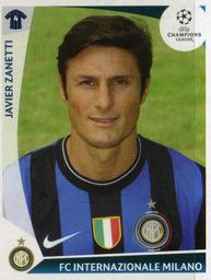 2009-10 Panini UEFA Champions League Stickers #370 Javier Zanetti Front