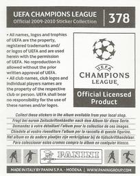 2009-10 Panini UEFA Champions League Stickers #378 Diego Milito Back
