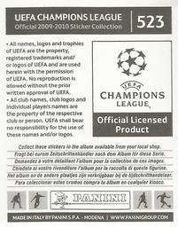 2009-10 Panini UEFA Champions League Stickers #523 Ieroklis Stoltidis Back