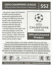 2009-10 Panini UEFA Champions League Stickers #552 Carles Puyol Back