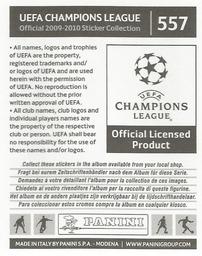 2009-10 Panini UEFA Champions League Stickers #557 Kaká Back