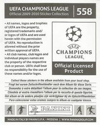 2009-10 Panini UEFA Champions League Stickers #558 Ronaldinho Back