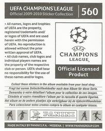 2009-10 Panini UEFA Champions League Stickers #560 Cristiano Ronaldo Back