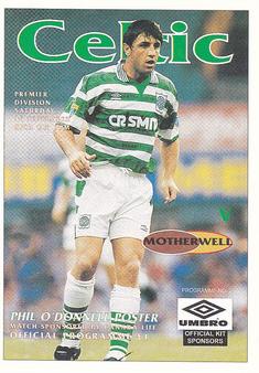 1996 Panini Scottish Premier League #33 Celtic Programme Front