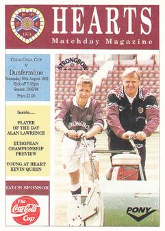 1996 Panini Scottish Premier League #92 Heart of Midlothian Programme Front