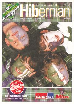 1996 Panini Scottish Premier League #122 Hibernian Programme Front